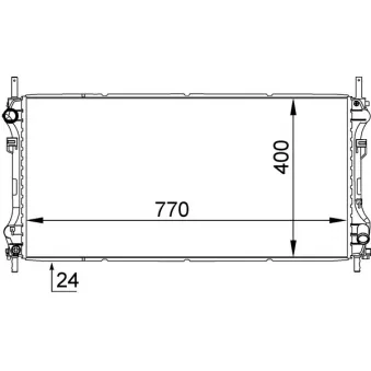 Radiateur, refroidissement du moteur MAHLE CR 1143 000S