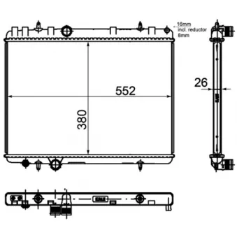 Radiateur, refroidissement du moteur MAHLE CR 1144 000P