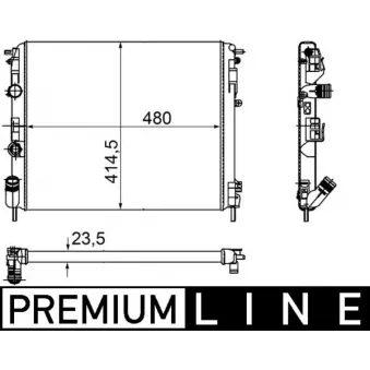 Radiateur, refroidissement du moteur MAHLE CR 1145 000P