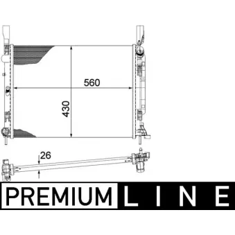 Radiateur, refroidissement du moteur MAHLE CR 1154 000P