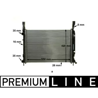 Radiateur, refroidissement du moteur MAHLE CR 1157 000P