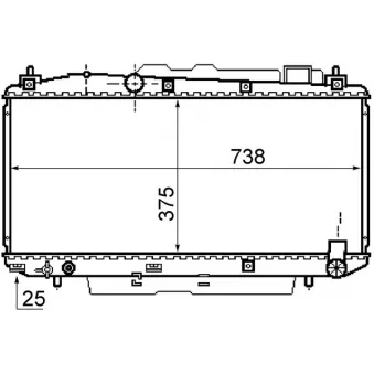 Radiateur, refroidissement du moteur MAHLE CR 1166 000S