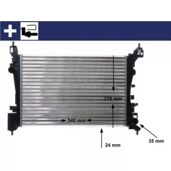 Radiateur, refroidissement du moteur MAHLE CR 1182 000S
