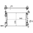 Radiateur, refroidissement du moteur MAHLE CR 1182 000S - Visuel 2