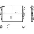 Radiateur, refroidissement du moteur MAHLE CR 1184 000P - Visuel 2