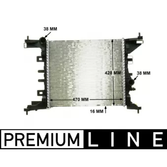 Radiateur, refroidissement du moteur MAHLE CR 1187 000P