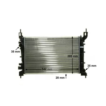 Radiateur, refroidissement du moteur MAHLE CR 1193 000P