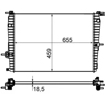 Radiateur, refroidissement du moteur MAHLE CR 1197 000P