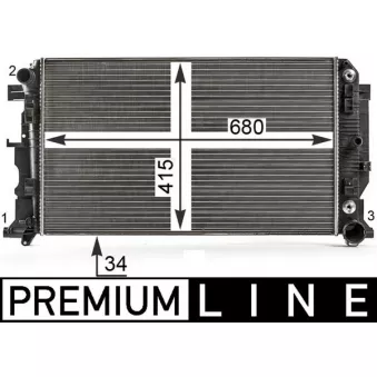 Radiateur, refroidissement du moteur MAHLE CR 12 000P
