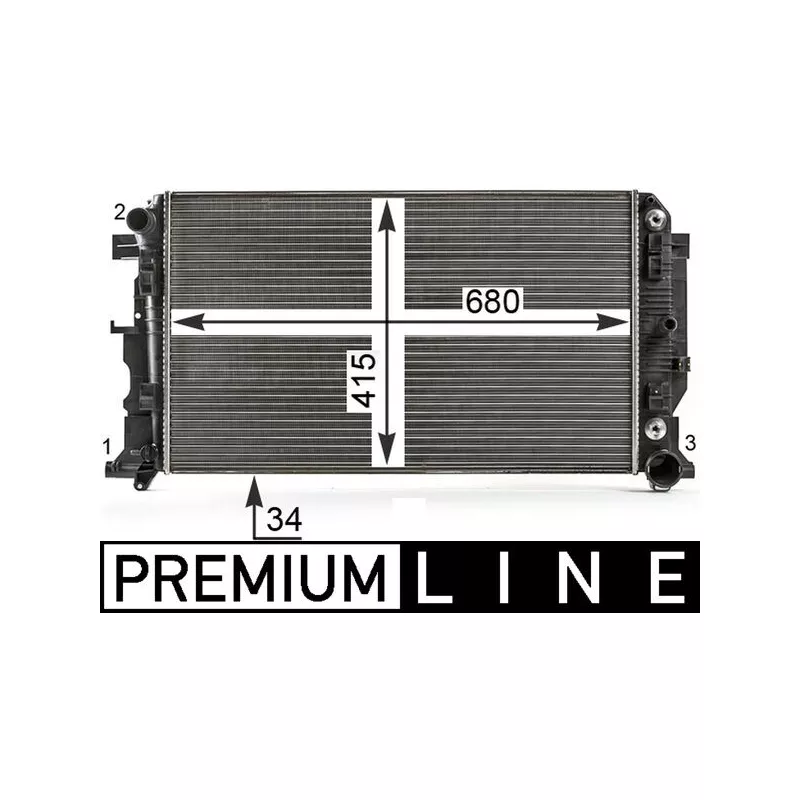 Radiateur, refroidissement du moteur MAHLE CR 12 000P