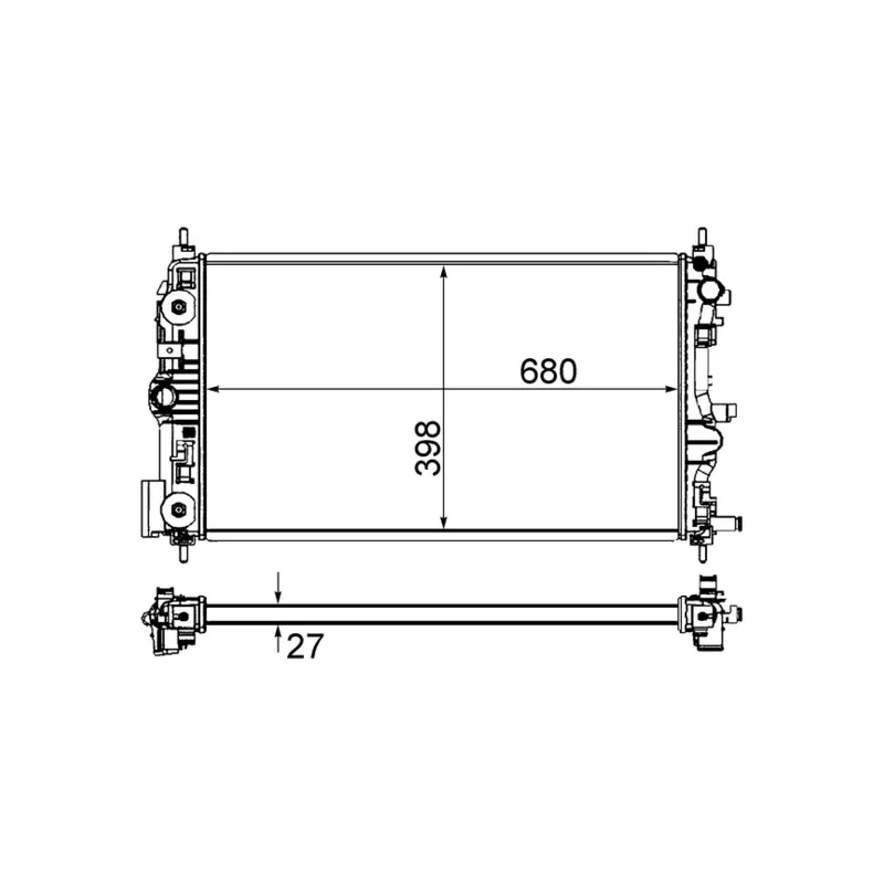 Radiateur, refroidissement du moteur MAHLE CR 1238 000S