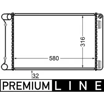 Radiateur, refroidissement du moteur MAHLE CR 125 000P