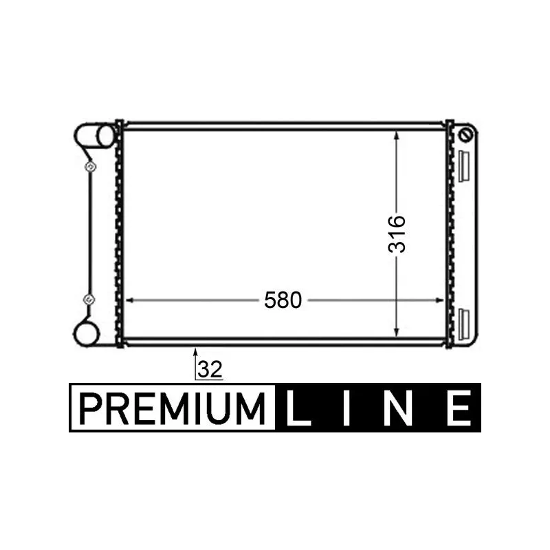 Radiateur, refroidissement du moteur MAHLE CR 125 000P