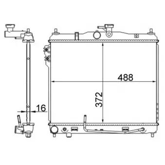 Radiateur, refroidissement du moteur MAHLE CR 1278 000S