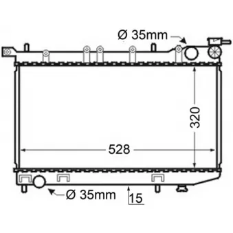 Radiateur, refroidissement du moteur MAHLE CR 128 000S