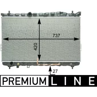 Radiateur, refroidissement du moteur MAHLE CR 1296 000P