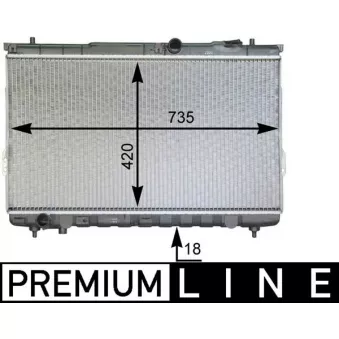 Radiateur, refroidissement du moteur MAHLE CR 1299 000P