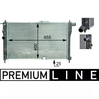 Radiateur, refroidissement du moteur MAHLE CR 1307 000P