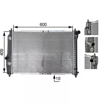 Radiateur, refroidissement du moteur MAHLE CR 131 000S