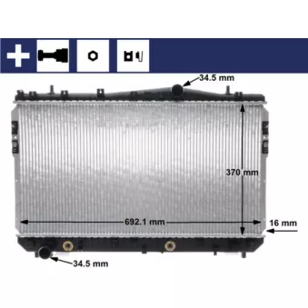 Radiateur, refroidissement du moteur MAHLE CR 1311 000S