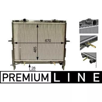 Radiateur, refroidissement du moteur MAHLE CR 1331 000P