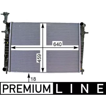 Radiateur, refroidissement du moteur MAHLE CR 1333 000P