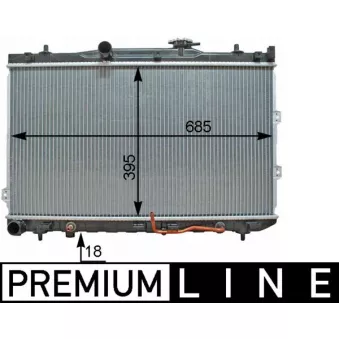 Radiateur, refroidissement du moteur MAHLE CR 1336 000P