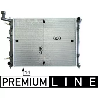 Radiateur, refroidissement du moteur MAHLE CR 1337 000P