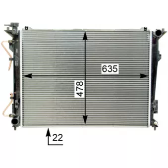 Radiateur, refroidissement du moteur MAHLE CR 1338 000S