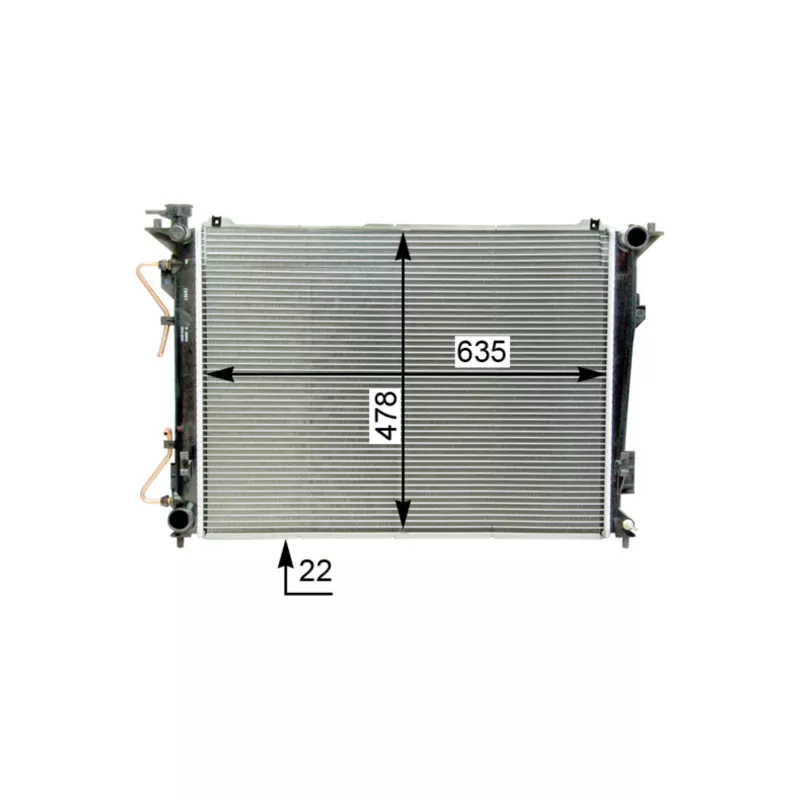 Radiateur, refroidissement du moteur MAHLE CR 1338 000S