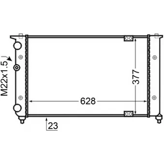 Radiateur, refroidissement du moteur MAHLE CR 134 000S