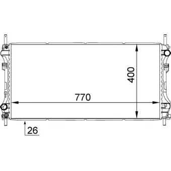 Radiateur, refroidissement du moteur MAHLE CR 1346 000S