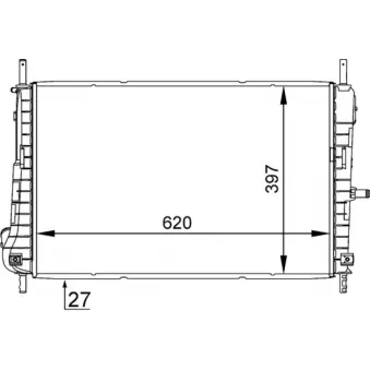 Radiateur, refroidissement du moteur MAHLE CR 1347 000S