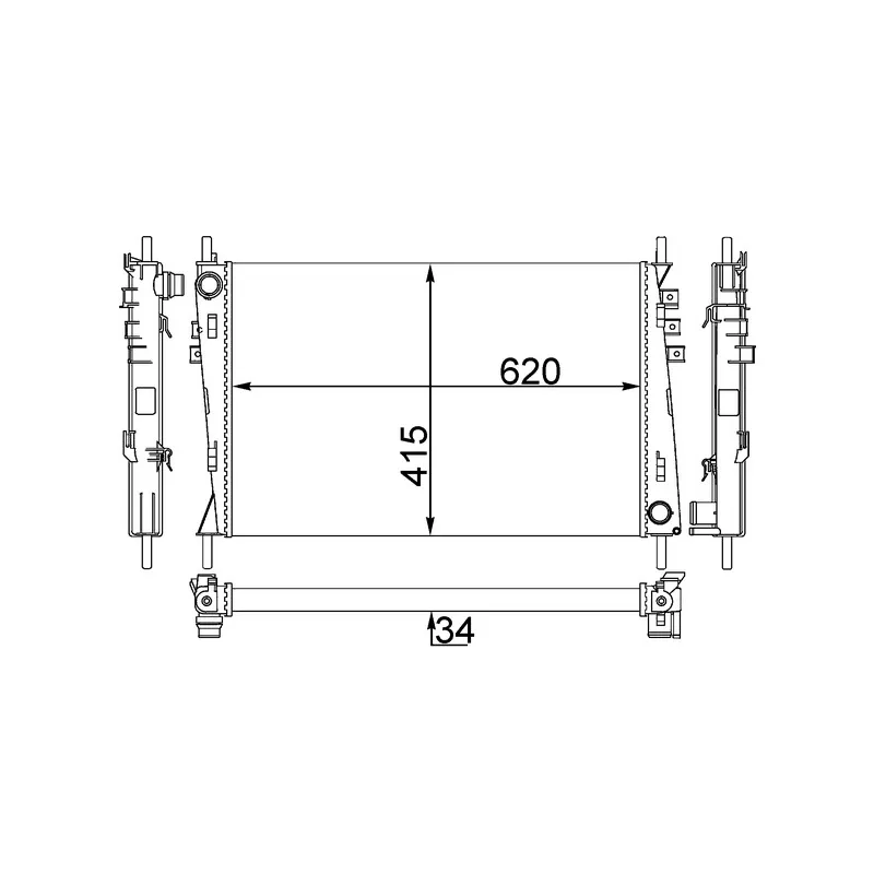 Radiateur, refroidissement du moteur MAHLE CR 1348 000S