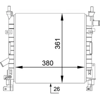 Radiateur, refroidissement du moteur MAHLE CR 1350 000S