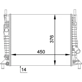 Radiateur, refroidissement du moteur MAHLE CR 1352 000P