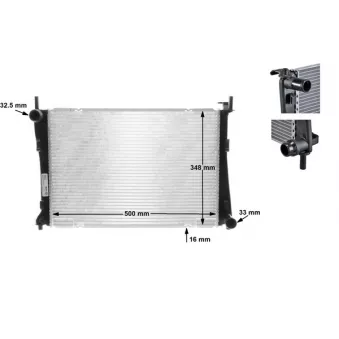 Radiateur, refroidissement du moteur MAHLE CR 1355 000S
