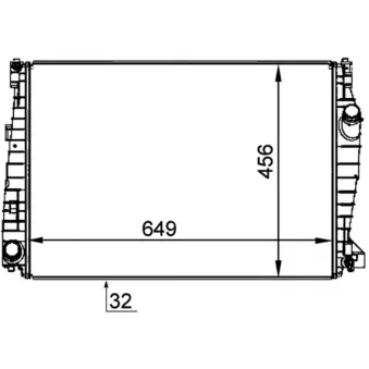 Radiateur, refroidissement du moteur MAHLE CR 1357 000P