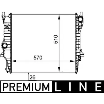 Radiateur, refroidissement du moteur MAHLE CR 1360 000P