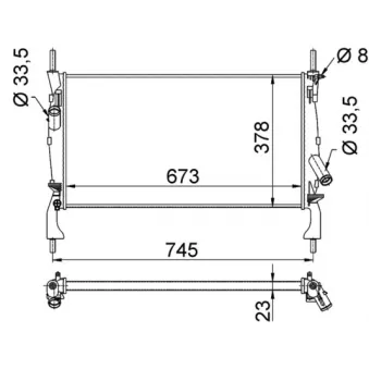 Radiateur, refroidissement du moteur MAHLE CR 1361 000S