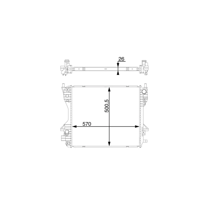 Radiateur, refroidissement du moteur MAHLE CR 1363 000S