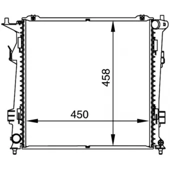 Radiateur, refroidissement du moteur MAHLE CR 1367 000P