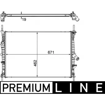 Radiateur, refroidissement du moteur MAHLE CR 1370 000P