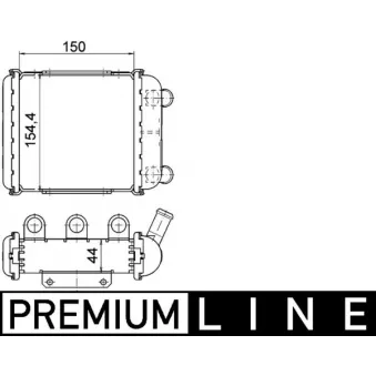 Radiateur, refroidissement du moteur MAHLE CR 1399 000P