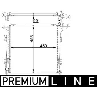 Radiateur, refroidissement du moteur MAHLE CR 1401 000P