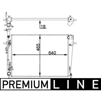Radiateur, refroidissement du moteur MAHLE CR 1402 000P