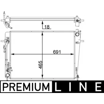 Radiateur, refroidissement du moteur MAHLE CR 1403 000P