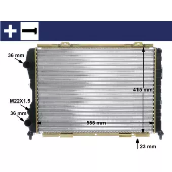 Radiateur, refroidissement du moteur MAHLE CR 1408 000S