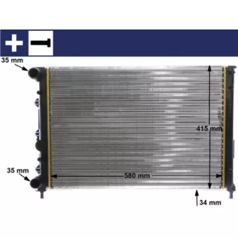 Radiateur, refroidissement du moteur MAHLE CR 1411 000S