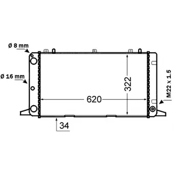 Radiateur, refroidissement du moteur MAHLE CR 1415 000S